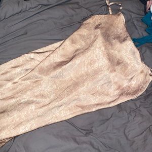 Metallic gold maxi dress